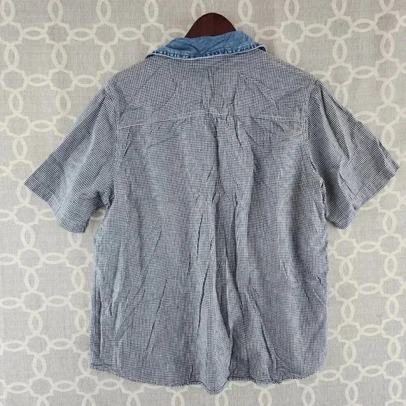 Vintage Looney Tunes Tweety Checkered Short Sleeve Button Women's Shirt 18W/20 - Picture 2 of 8